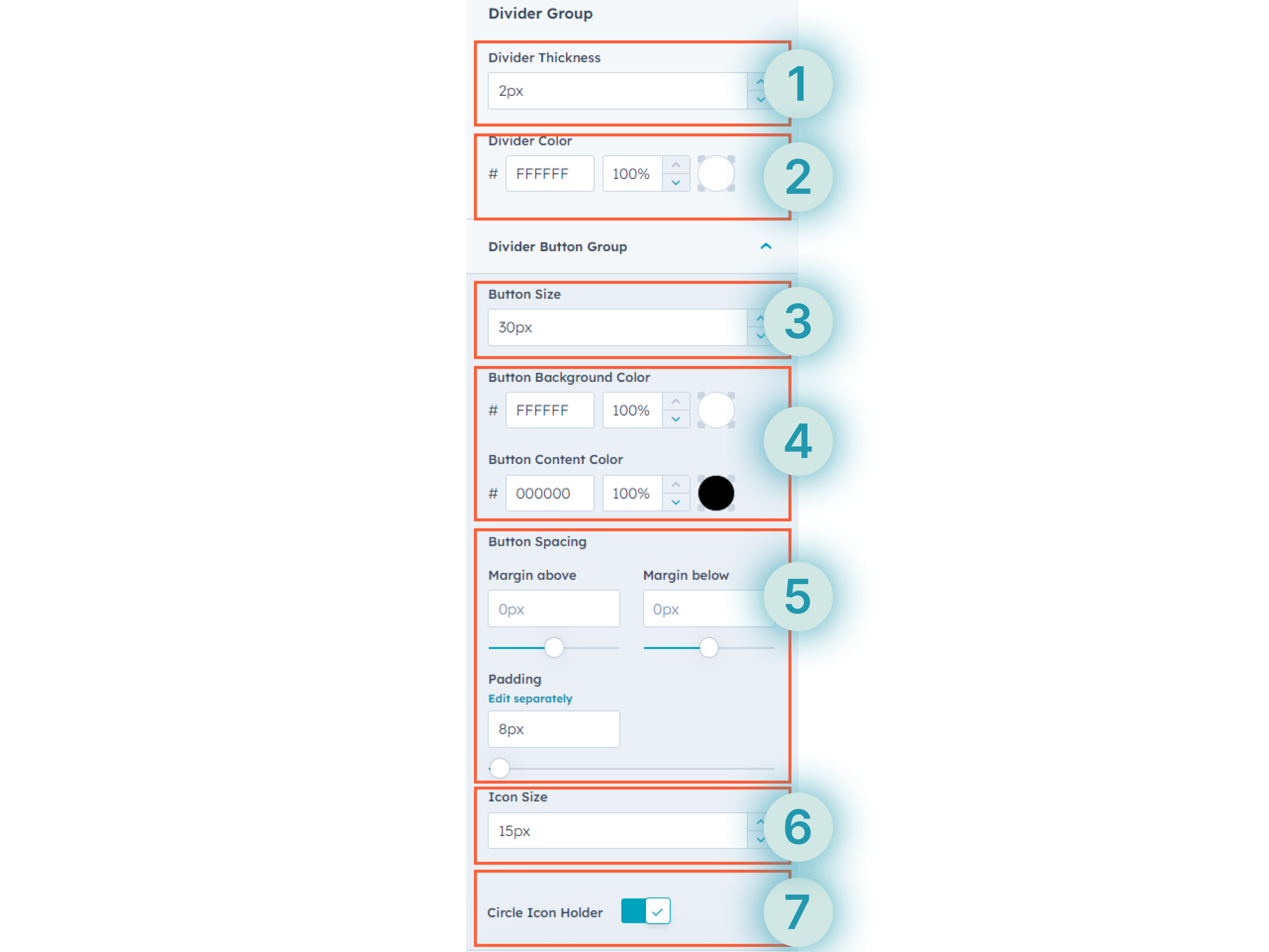 Style Horizontal/Vertical Sliders, Divider Lines and Button!