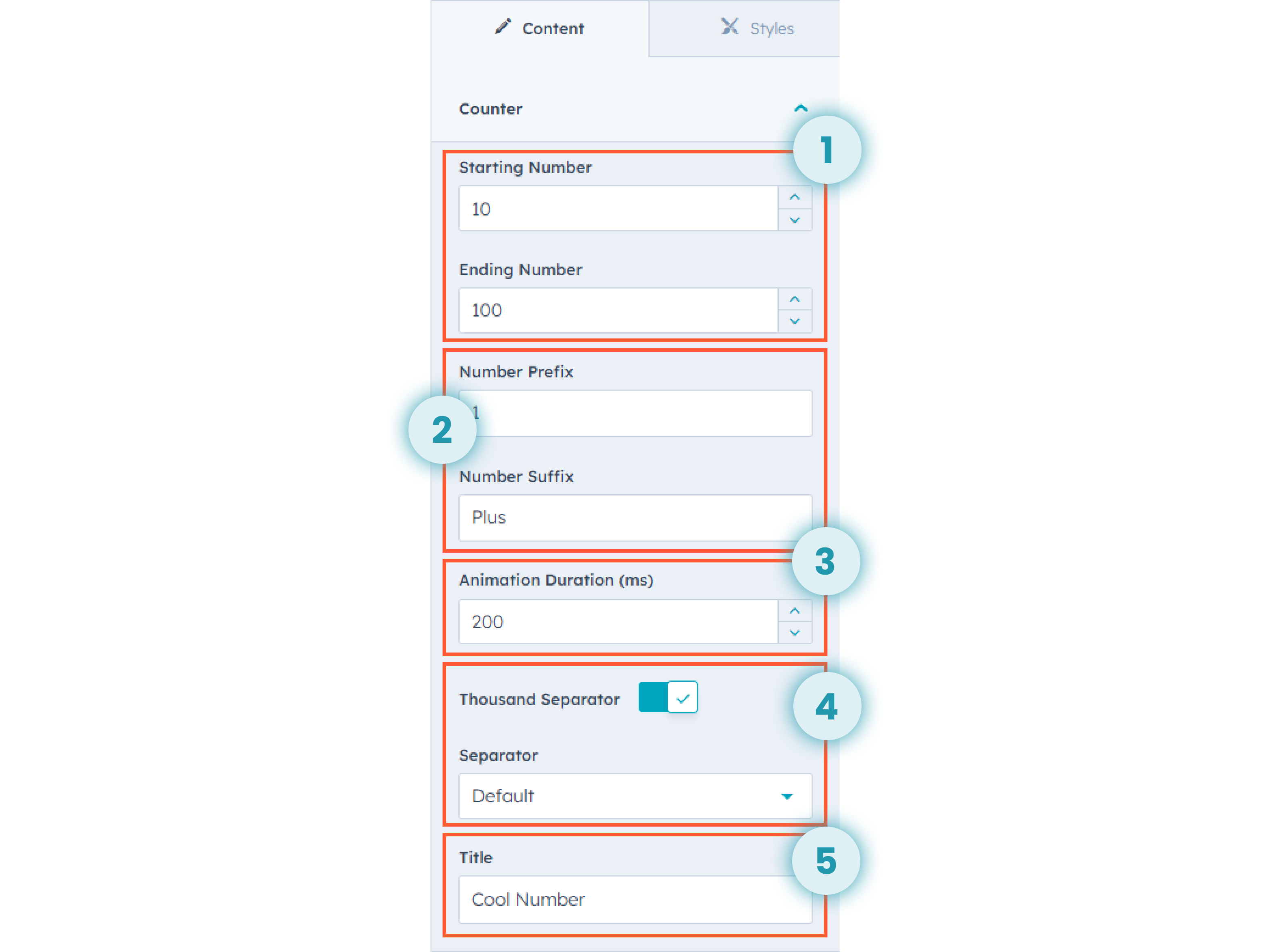Customize Your Count