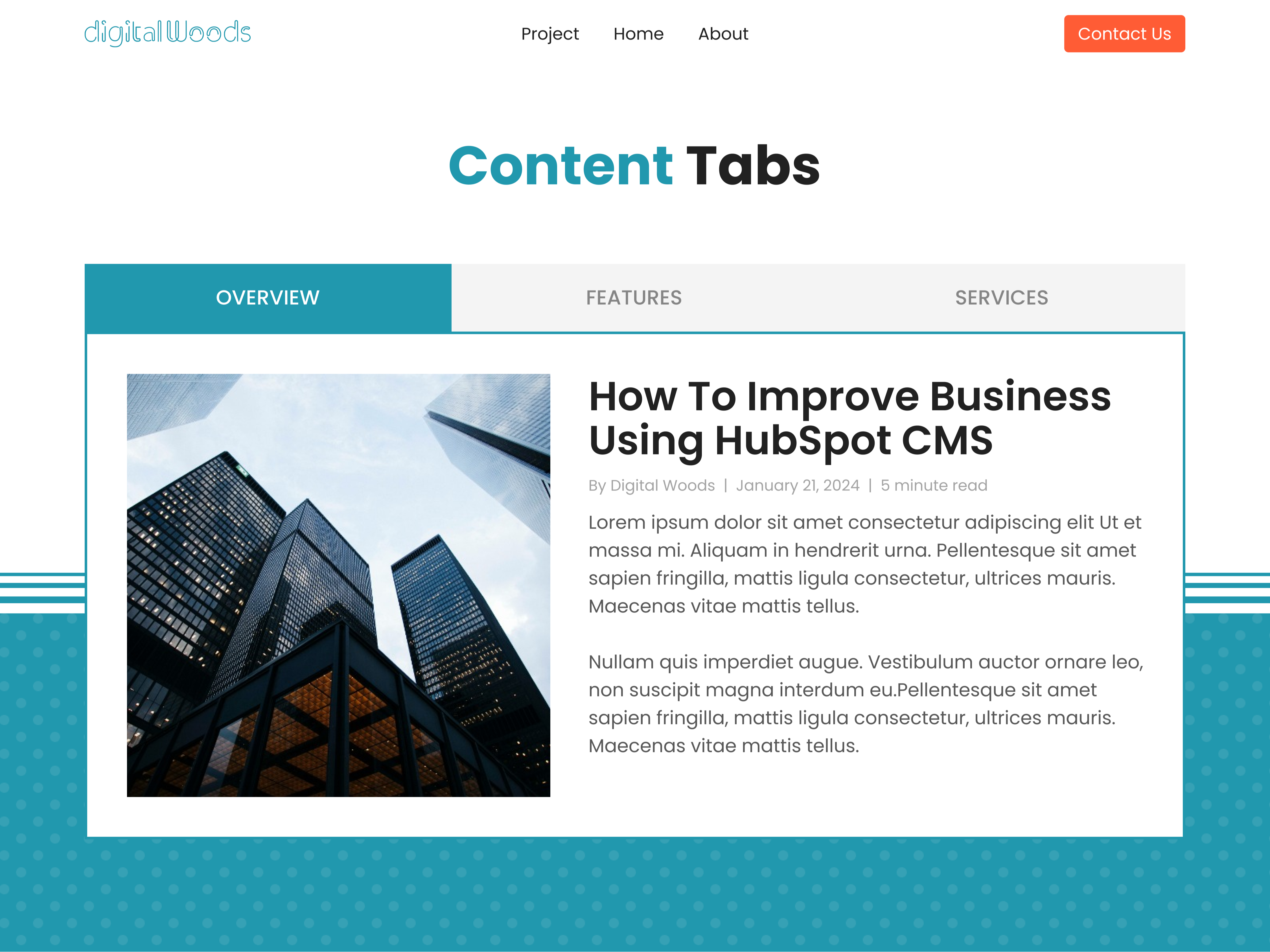 Organize. Captivate. Engage: Elevate your website with our Tabs Module!