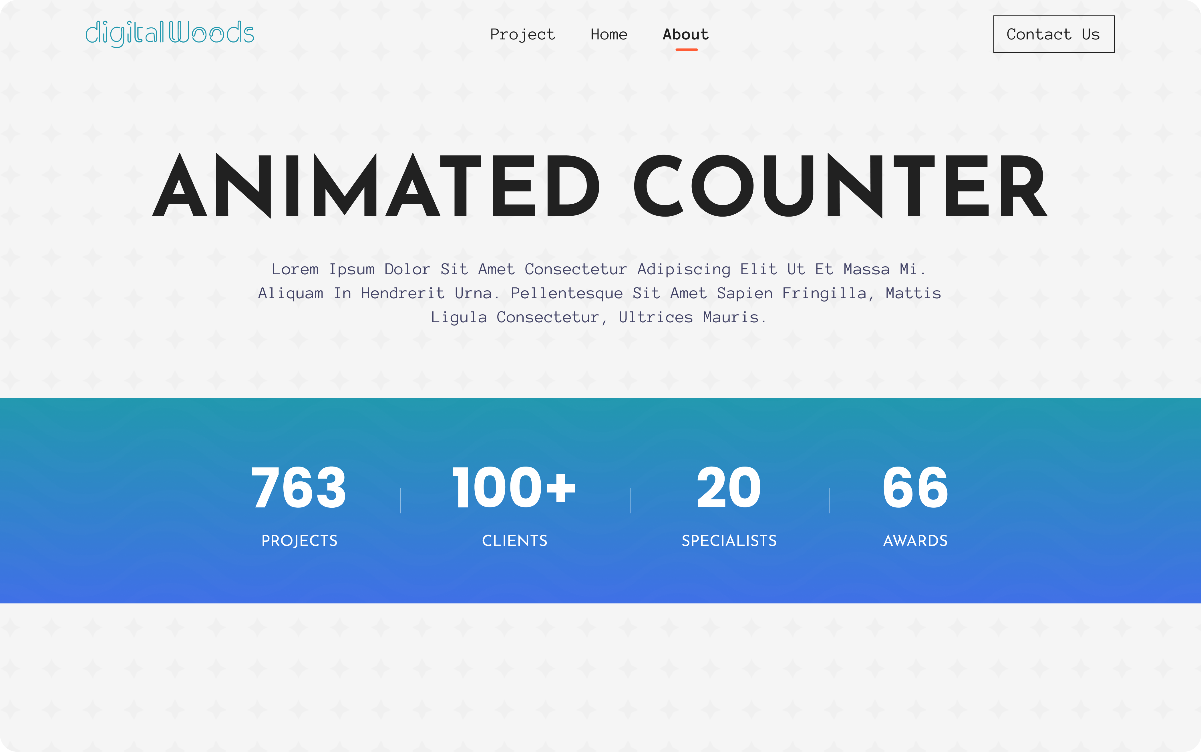 Animated Counter Module by Digital Woods