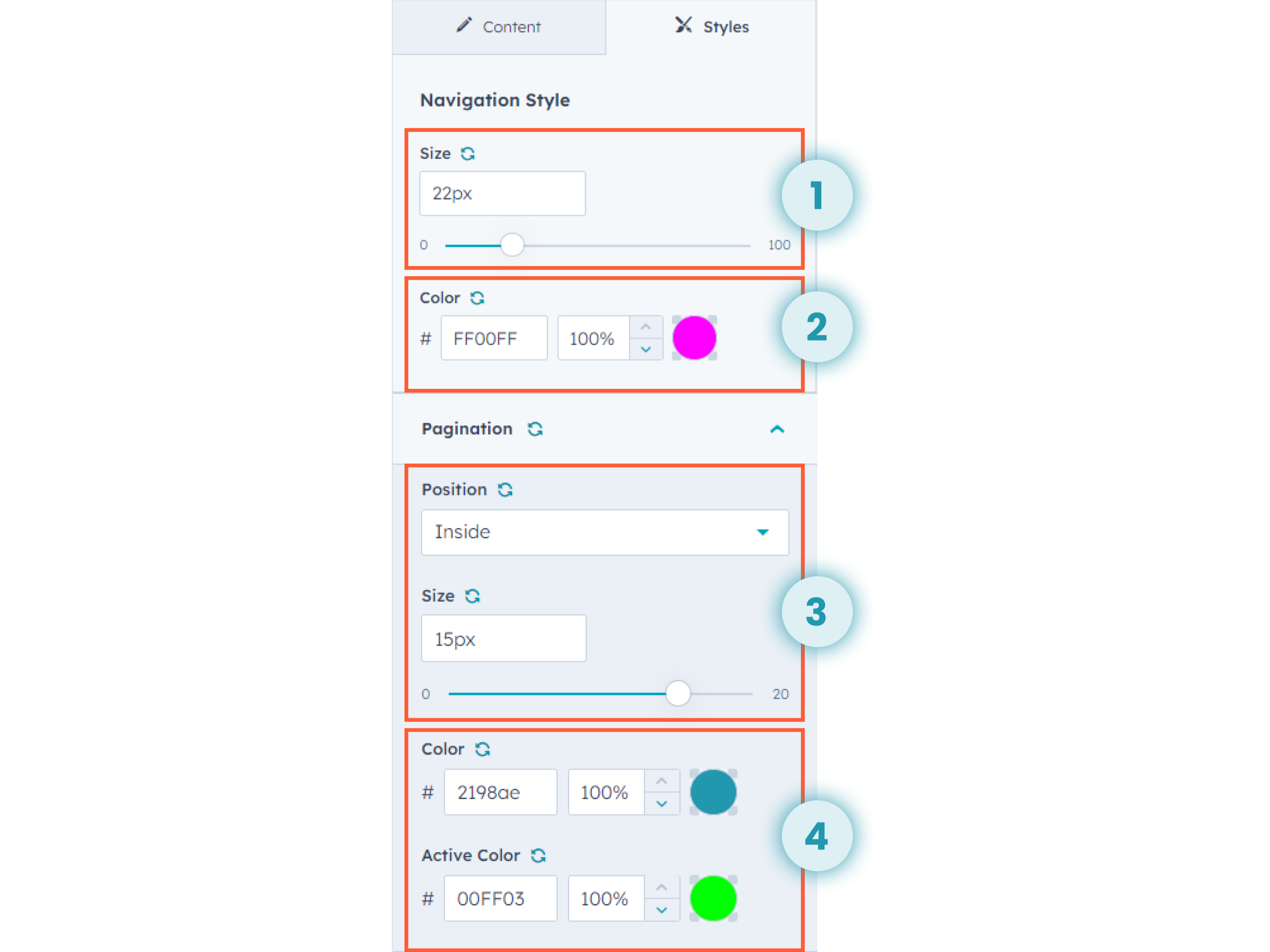 Customize Image Position, Size, Arrows, and Dots