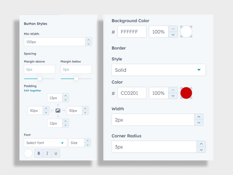 Personalize Button Styles